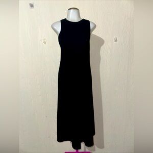 Who What Wear Black Sleeveless Mock Minimal Neck Maxi Dress Large